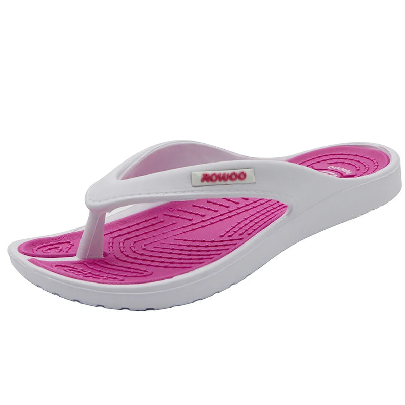 Sandálias Chinelos Femininos Casuais de Praia Marca 2024 Novo design Verão Casa Flat Chinelos Sapatos Femininos Tamanho Grande Dropshipping