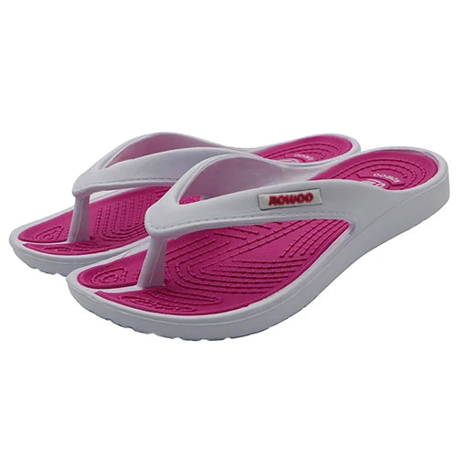 Sandálias Chinelos Femininos Casuais de Praia Marca 2024 Novo design Verão Casa Flat Chinelos Sapatos Femininos Tamanho Grande Dropshipping