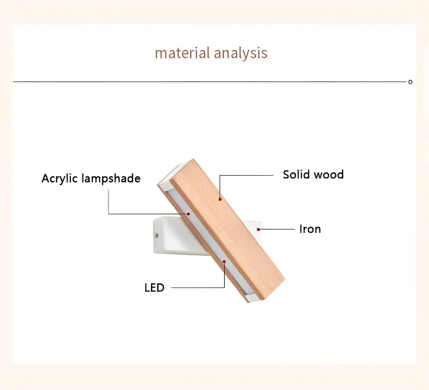 Lâmpada de Parede LED de Madeira Simples Nórdica Moderna com Iluminação Ajustável para Restaurante, Sala de Estar, Varanda, Lâmpadas de Parede, Decoração de Corredor